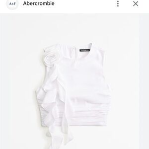 Abercrombie rosette ruffle top